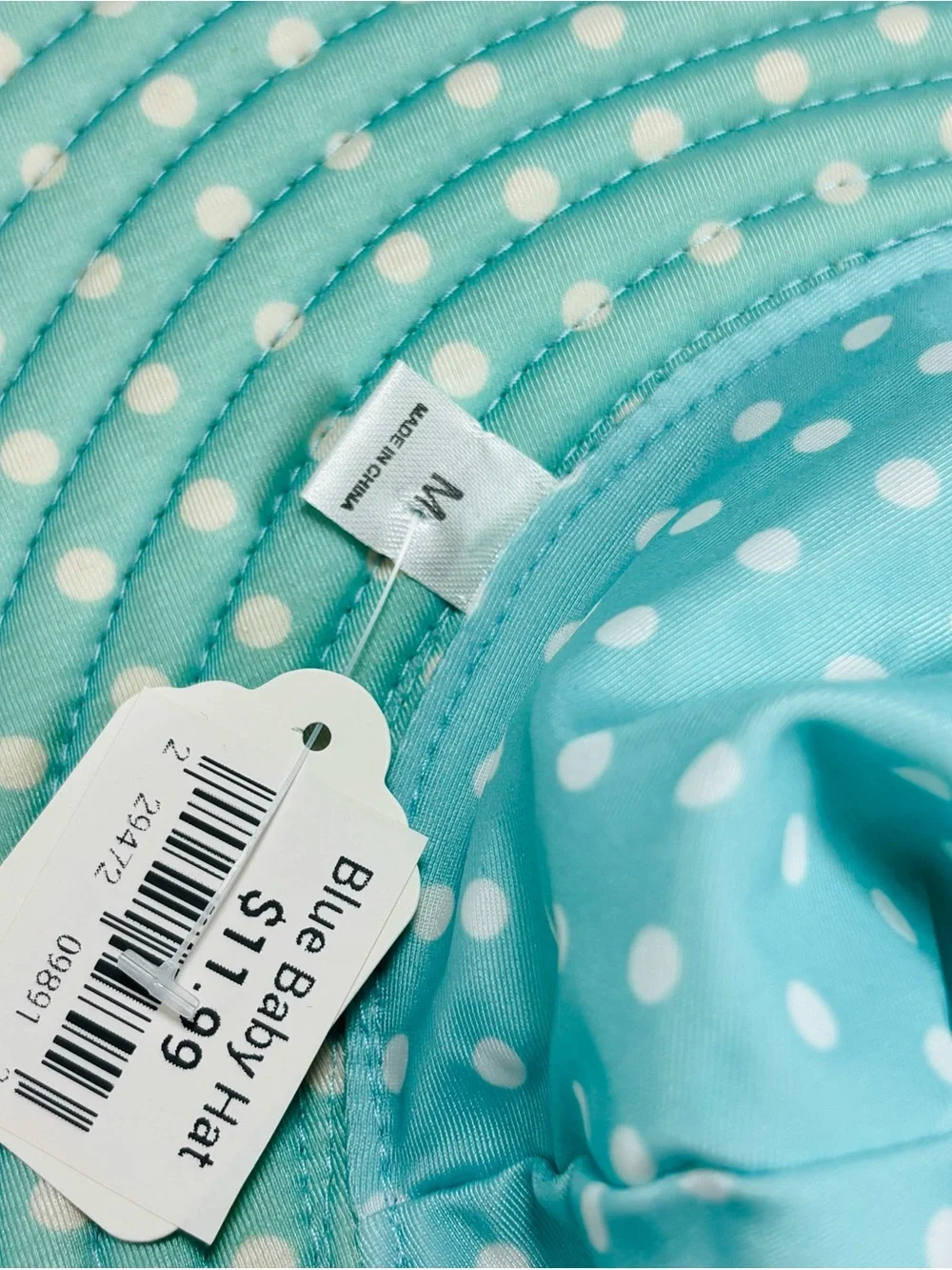 Blue Polka Dot Kids Sun Hat H029
